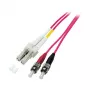 EFB Duplex-Jumper LC-ST 50/125µm OM4 LSZH Erikaviolett 2,0mm 5m