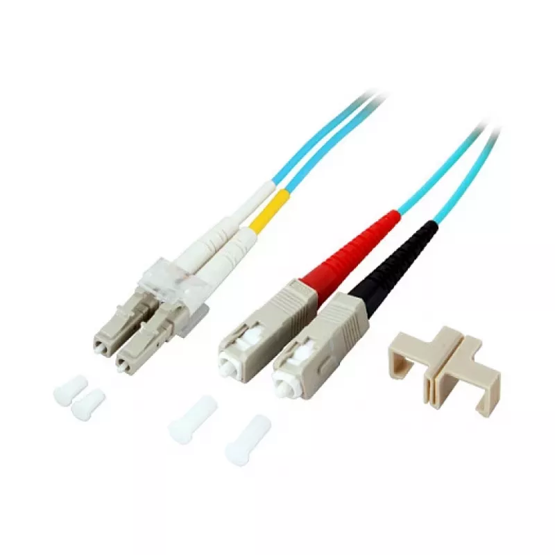EFB Duplex Patchkabel LC-SC OM3 25m LSZH 2mm Aqua