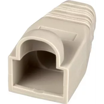 EFB Electronics Netzwerkkabel-Schutzkappen RJ45 Beige Snagless Rastnasenschutz Packung mit 100 Stück