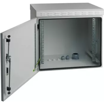 EFB Elektronik 19 Zoll Wandgehäuse IP55, 16U, Stahltür, Tiefe 600 mm, RAL 7035