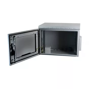 EFB Elektronik 691707IP55.2G - 19 inch 7U IP55 Wandgehäuse, Grau (RAL 7035), 600x600x400 mm, 100 kg Belastung