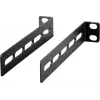 EFB Elektronik Winkel-Set für Regalböden 1/2/3U, 2 Stück, RAL 9005 Tiefschwarz 691650TS.W