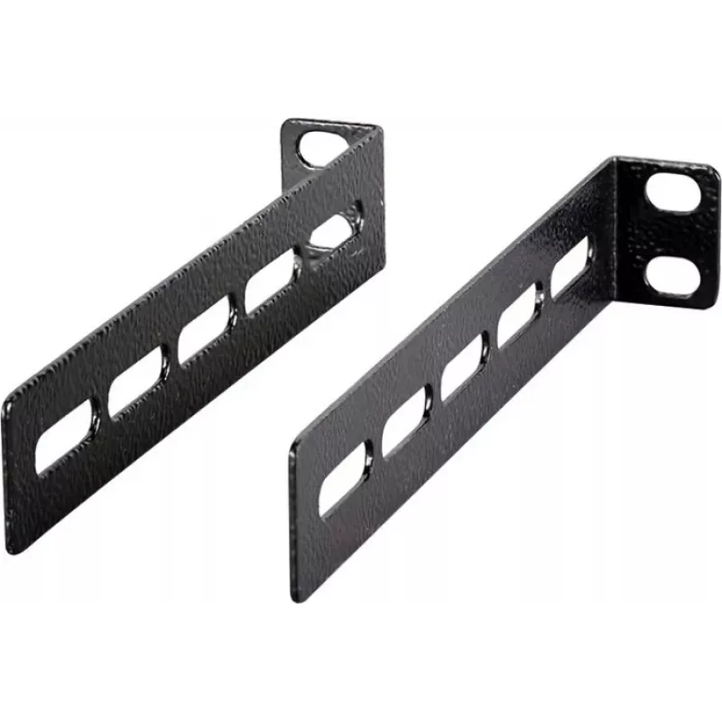 EFB Elektronik Winkel-Set für Regalböden 1/2/3U, 2 Stück, RAL 9005 Tiefschwarz 691650TS.W