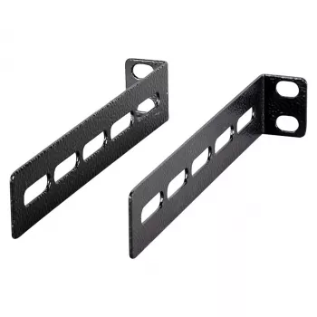 EFB Elektronik Winkel-Set für Regalböden 1/2/3U, 2 Stück, RAL 9005 Tiefschwarz 691650TS.W