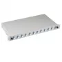 EFB Elektronik B71921L12 LC Spleißbox OS2 Singlemode 12 Pigtails / 6 Kupplungen, Blau/Grau, Metall, 483 mm