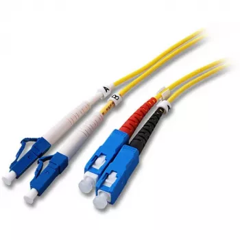 EFB Elektronik Duplex Jumper LC-SC OS2 Singlemode-Glasfaser-Patchkabel, 9/125µm, LSZH, Gelb, 2,0 mm, 25 m