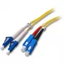 EFB Elektronik Duplex Jumper LC-SC OS2 Singlemode-Glasfaser-Patchkabel, 9/125µm, LSZH, Gelb, 2,0 mm, 25 m