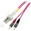 EFB Elektronik Duplex-Jumper LC-ST 50/125µm OM4 LSZH Erika Violett 2,0mm 3m