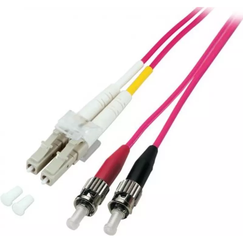 EFB Elektronik Duplex-Jumper LC-ST 50/125µm OM4 LSZH Erika Violett 2,0mm 3m