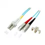 EFB Elektronik ECOFIBER Glasfaser-Patchkabel LC/UPC auf LC/UPC Duplex OM3 1m LSZH Aqua