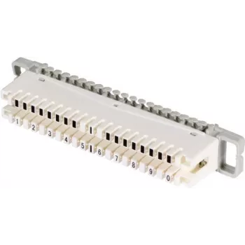 EFB-Elektronik ECOVOICE Trennleiste, 10-Doppeladern, LSA-Plus/IDC, Weiß/Grau (46005,1)