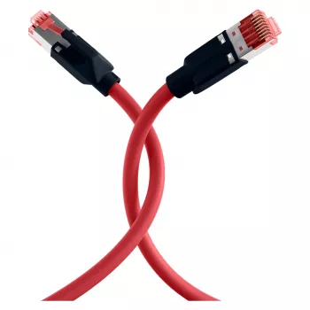 EFB ELEKTRONIK RJ45 Patchkabel Cat.6A S/FTP PUR Draka UC900 TM21 Rot 0,25 m