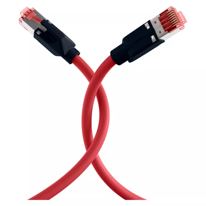 EFB ELEKTRONIK RJ45 Patchkabel Cat.6A S/FTP PUR Draka UC900 TM21 Rot 0,25 m
