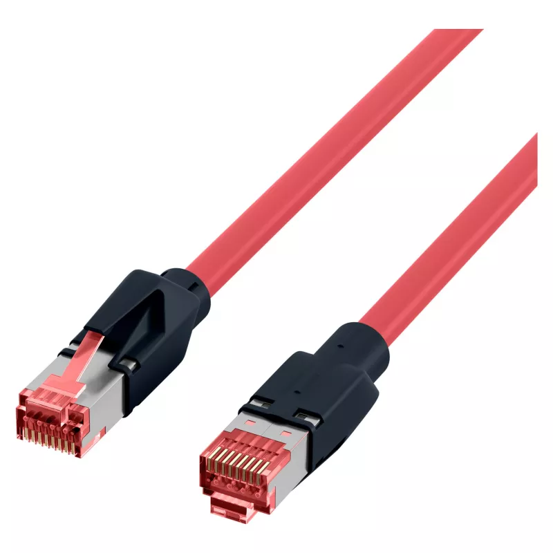 EFB ELEKTRONIK RJ45 Patchkabel Cat.6A S/FTP PUR Draka UC900 TM21 Rot 0,25 m