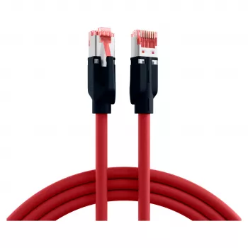 EFB ELEKTRONIK RJ45 Patchkabel Cat.6A S/FTP PUR Draka UC900 TM21 Rot 0,25 m