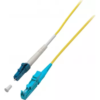 EFB-Elektronik Simplex LWL Patchkabel E2000 APC auf LC UPC OS2 3m Gelb LSZH 9/125µm O0863.3