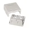 EFB ET-25166 Aufputz-Keystone-Dose, 1 Port, selbstschließende Staubschutzklappe, Reinweiß