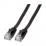 EFB RJ45 Flach-Patchkabel Cat.6A U/UTP PVC 0,25m Schwarz