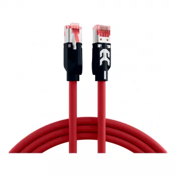 EFB RJ45 Patchkabel Cat.6A S/FTP PUR Draka UC900 TM21 Rot 0,5m