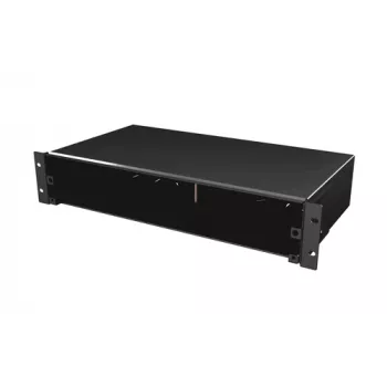 EFB VSB2HE-A-SW 2U Sliding Rack Spleißbox, unbestückt, Schwarz, ohne Frontplatte