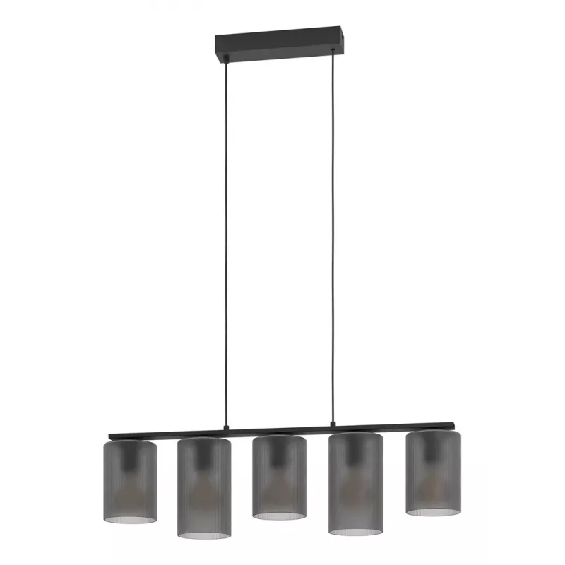 EGLO Colomera Tischleuchte, flexibler Arm, Schwarz, Grau, E27