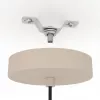 EGLO ROMAZZINA Pendelleuchte, 1 x E27, beiger Stoffschirm, Stahl, IP20, dimmbar, max. 60 W