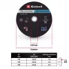 Einhell 230 x 2,0 mm dünne Trennscheiben für Winkelschleifer, 10er-Pack 711524