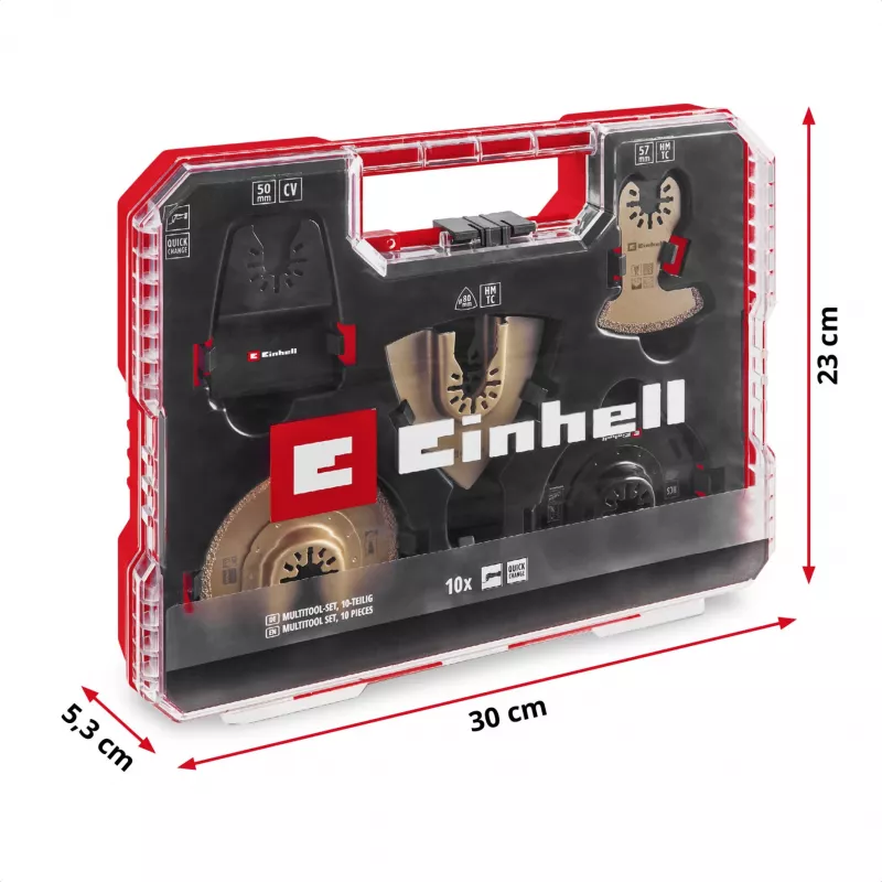 Einhell 708110 XLPLUS-CASE HCS HM Multifunktionswerkzeug-Zubehörset 37-teilig