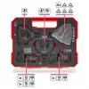 Einhell 708135 XL-PLUS-CASE BiM HSS Multifunktionswerkzeug-Zubehörset, 10 Teile