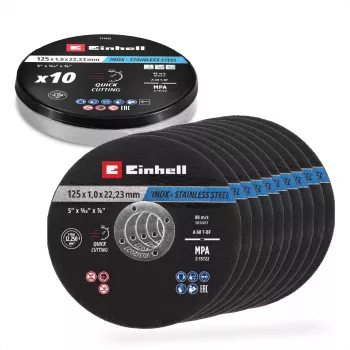 Einhell Trennscheibe dünn Ø 125 x 1,0 mm 10 Stück für Winkelschleifer (711442)