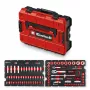 Einhell E-Case 92-teiliges Werkzeugset (370514) - Chrom-Vanadium-Stahl, Schwarz/Rot