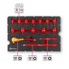Einhell E-Case VDE Werkzeugkoffer 24-teiliges Elektriker-Set (Rot/Gelb)