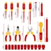 Einhell E-Case VDE Werkzeugkoffer 24-teiliges Elektriker-Set (Rot/Gelb)