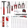 EINHELL-KWB E-Case Werkzeugkoffer Umzug, 79-teilig (Schwarz/Rot)