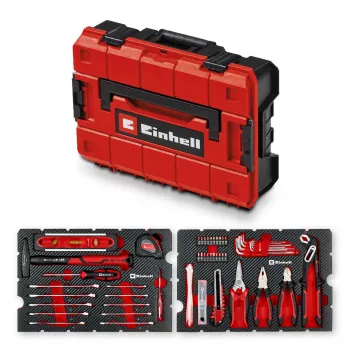 EINHELL-KWB E-Case Werkzeugkoffer Umzug, 79-teilig (Schwarz/Rot)