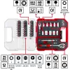 EINHELL-KWB Steckschlüssel- und Bit-Set 1/4 Zoll 37-teilig im L-CASE
