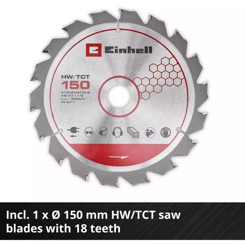 Einhell Power X-Change Akku-Handkreissäge TE-CS 18/150-2 Li-Solo, 18V (Rot/Schwarz, ohne Akku und Ladegerät)