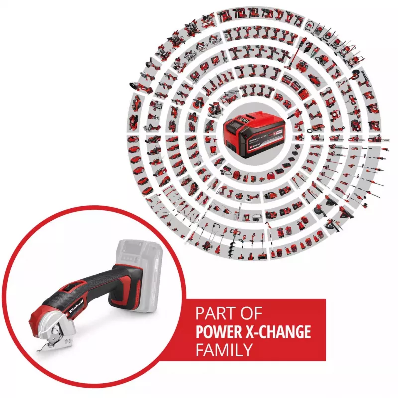 EINHELL Power X-Change Universal Cutter TE-UC 18/6 Li - Solo, 18V (Schwarz/Rot, ohne Akku und Ladegerät)