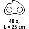 Einhell Ersatzkette 4501754 für GC-LC 18 Li und GE-LC 18 Li Akku-Kettensägen, 3/8 Zoll LP-Teilung, 1,3 mm Nutbreite, 40 Treibglieder, 25 cm Schiene, Halbmeißel