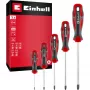 Einhell Schraubendreher-Set PZ, 5-teilig (Rot/Schwarz, ergonomische Zweikomponentengriffe)