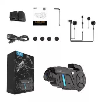 EJEAS K1Pro Motorrad-Intercom mit 1080P-Rekorder