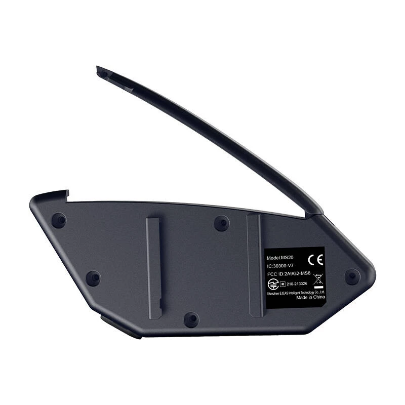 EJEAS MS20 Motorrad-Intercom mit Bluetooth 5.1, 1000m Reichweite, IP65, CVC-Rauschunterdrückung, HD-Stereo-Lautsprecher, FM-Radio, USB-C, bis zu 20h Sprechzeit