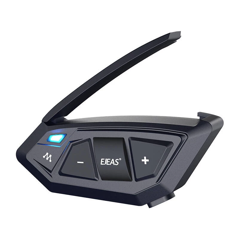 EJEAS MS20 Motorrad-Intercom mit Bluetooth 5.1, 1000m Reichweite, IP65, CVC-Rauschunterdrückung, HD-Stereo-Lautsprecher, FM-Radio, USB-C, bis zu 20h Sprechzeit
