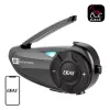 EJEAS Q2 Motorcycle Intercom mit Bluetooth 5.1, 800m Reichweite, IP65, DSP & CVC Rauschunterdrückung, FM-Radio, Sprachassistent, USB-C, bis zu 20h Gesprächszeit