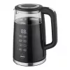 ELDOM C560 Nuvia kabelloser Wasserkocher mit Temperaturregelung, 1,7 L, 2200 W, LED-Anzeige, Edelstahl/Schwarz