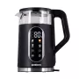 ELDOM C560 Nuvia kabelloser Wasserkocher mit Temperaturregelung, 1,7 L, 2200 W, LED-Anzeige, Edelstahl/Schwarz