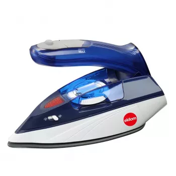 ELDOM DA50 Reisebügeleisen 900W Blau mit Dampf, klappbarem Griff, Antihaft-Sohle, 40ml Tank