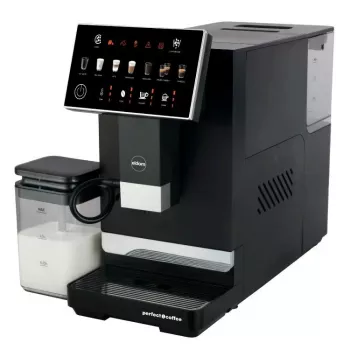 ELDOM ECA10 Automatische Kaffeemaschine mit Druck, 7 Programme, 19 Bar, 1450 W, 1,8 L Wassertank, Bean-to-Cup, LCD, Schwarz