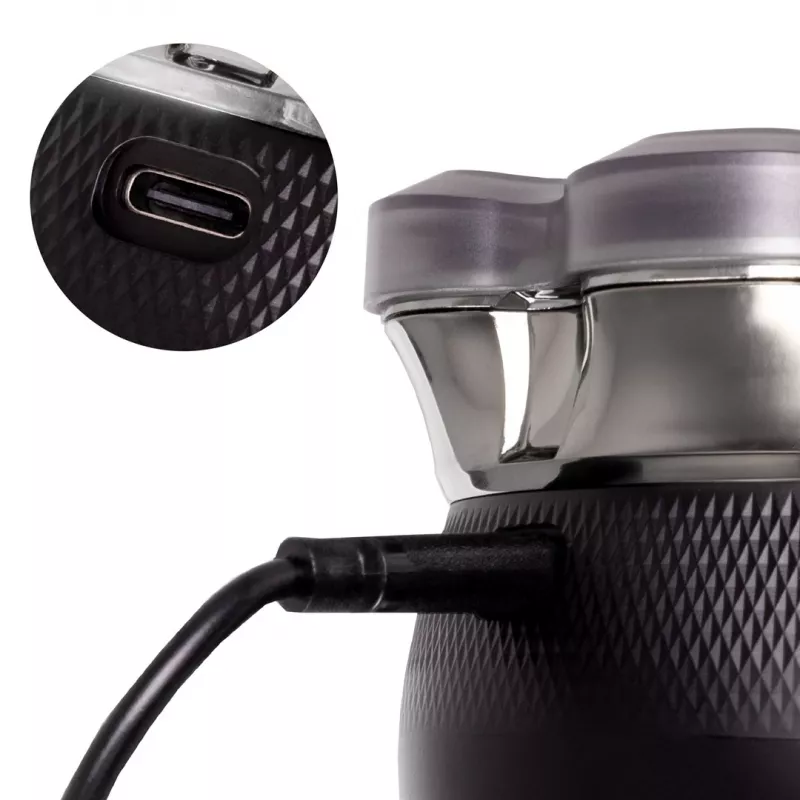 ELDOM Elektrischer Gesichts- und Kopfrasierer G60 Rotary 3-Kopf Nass & Trocken mit LED-Display, Pop-up-Trimmer, IPX7 wasserdicht, 60 Min. Laufzeit