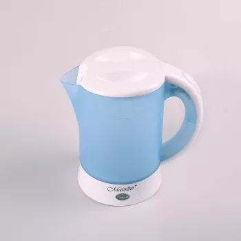 ELDOM Elektrischer Touristenkocher C190 Lino 0,6L 550W Blau mit 2 Tassen und 2 Löffeln